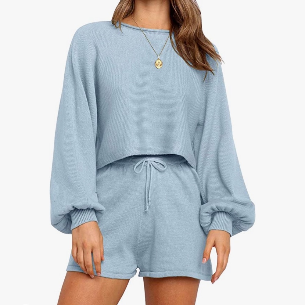 Sweater and shorts matching set
